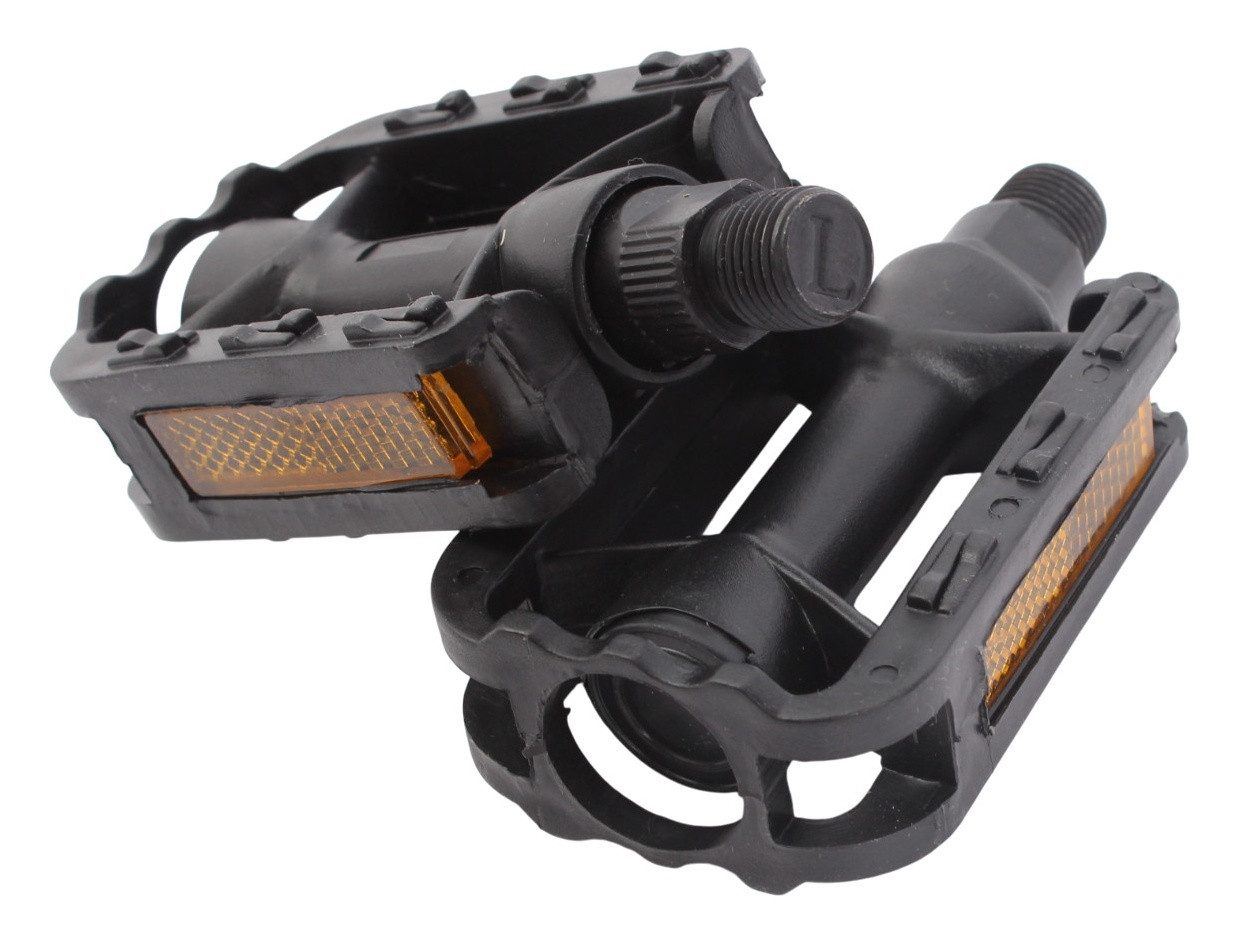 KHEbikes Plattformpedale MTB Kinder Jugend Pedale PRISM 9/16 Zoll PVC mit Reflektoren