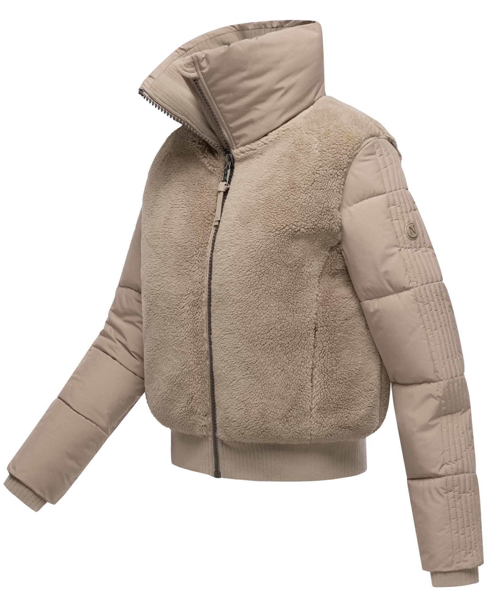 Navahoo Plüschjacke Teddyzone 14 Teddy-Fleece Jacke mit hohem Kragen