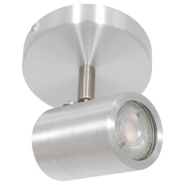click-licht LED Deckenstrahler LED Spot Upround in Silber und Chrom 4,6W 350lm GU10 IP44, keine Angabe, Leuchtmittel enthalten: Ja, LED, warmweiss, Deckenstrahler, Deckenspot, Aufbaustrahler