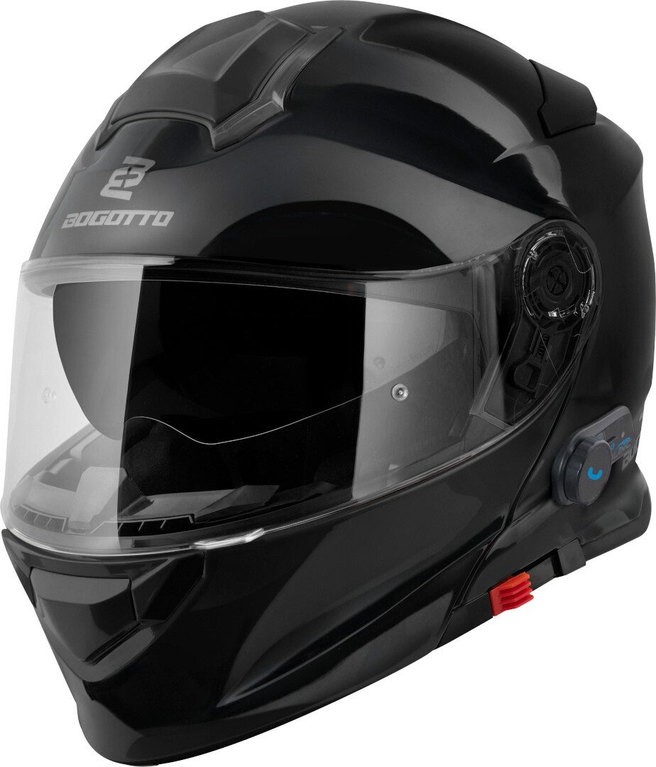 Bogotto Motorradhelm H271 BT Bluetooth Klapphelm, integriertes Kommunikationssystem,geeignet für Brillenträger,vorb
