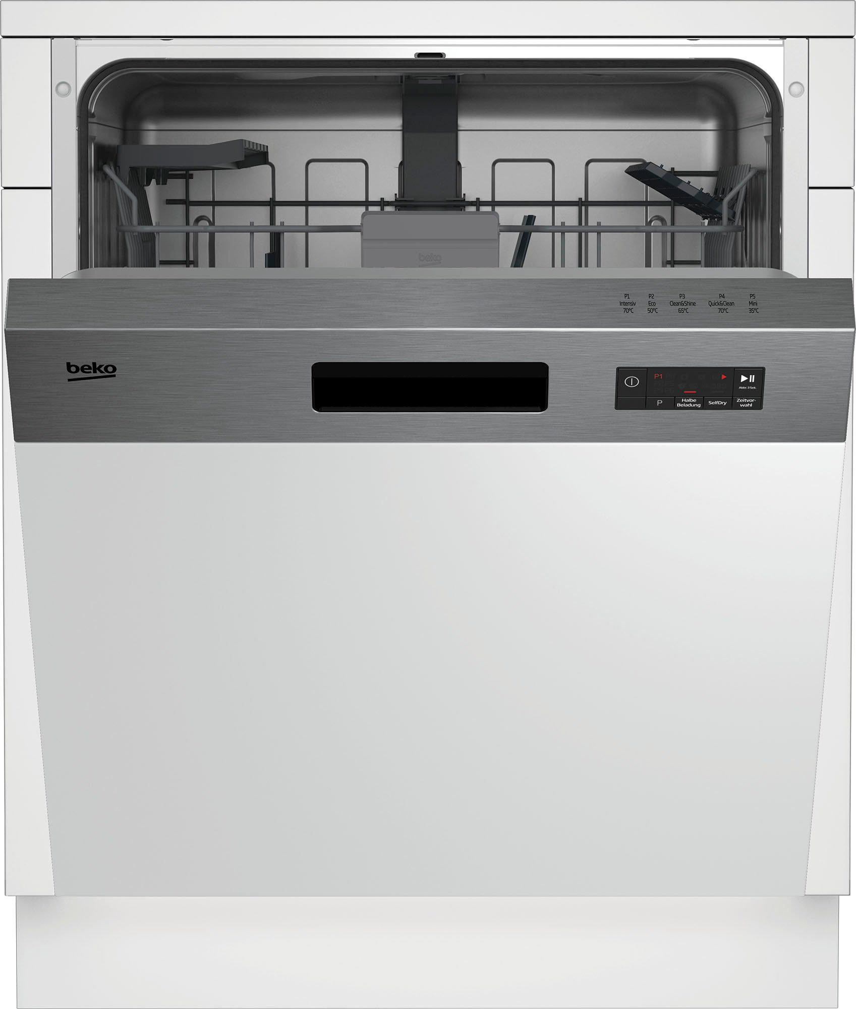 BEKO teilintegrierbarer Geschirrspüler BDSN15O30X 7688901677, 14 Maßgedecke, Hocheinbaufähig & SelfDry – flexibel bis 92 cm, trocknet automatisch – Bild 2 von 5