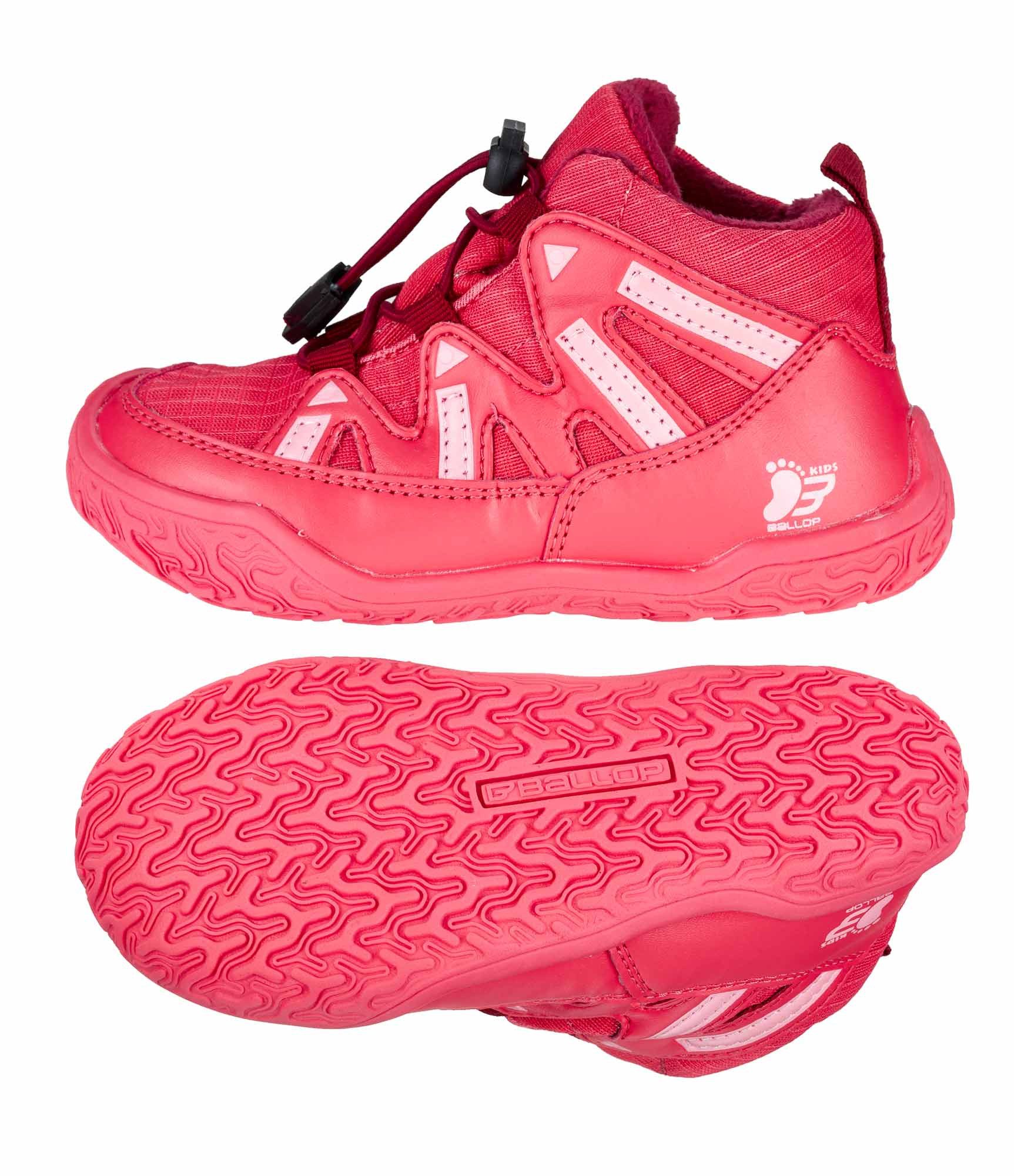 Ballop Sneaker Intense W (flexible Sohle, wasserabweisend) rot Kinder Barfußschuh