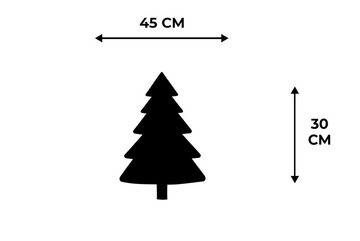 Platzset, Weihnachtsbaum - Schwarz - Weihnachten - Party, MuchoWow, (6-St), Platzset, Platzdecken, Platzmatte, Tischmatten, Schmutzabweisend