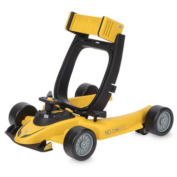 ib style Lauflernhilfe Little Speedster Babywalker Gelb, Lauflernwagen mit Soundeffekten - Abnehmbarer Laufwagen