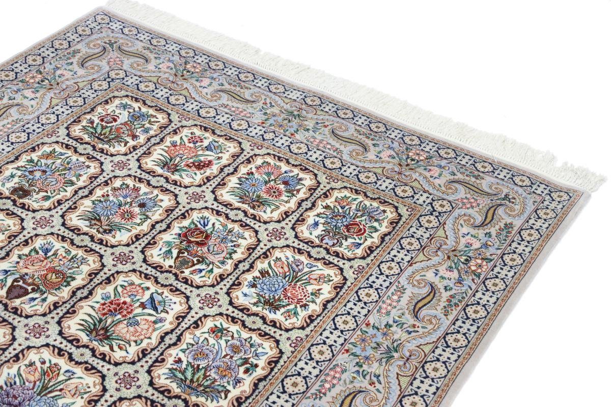 Höhe: Orientteppich, Handgeknüpfter Trading, Signiert Isfahan 6 rechteckig, Seidenkette Nain 131x190 mm Orientteppich