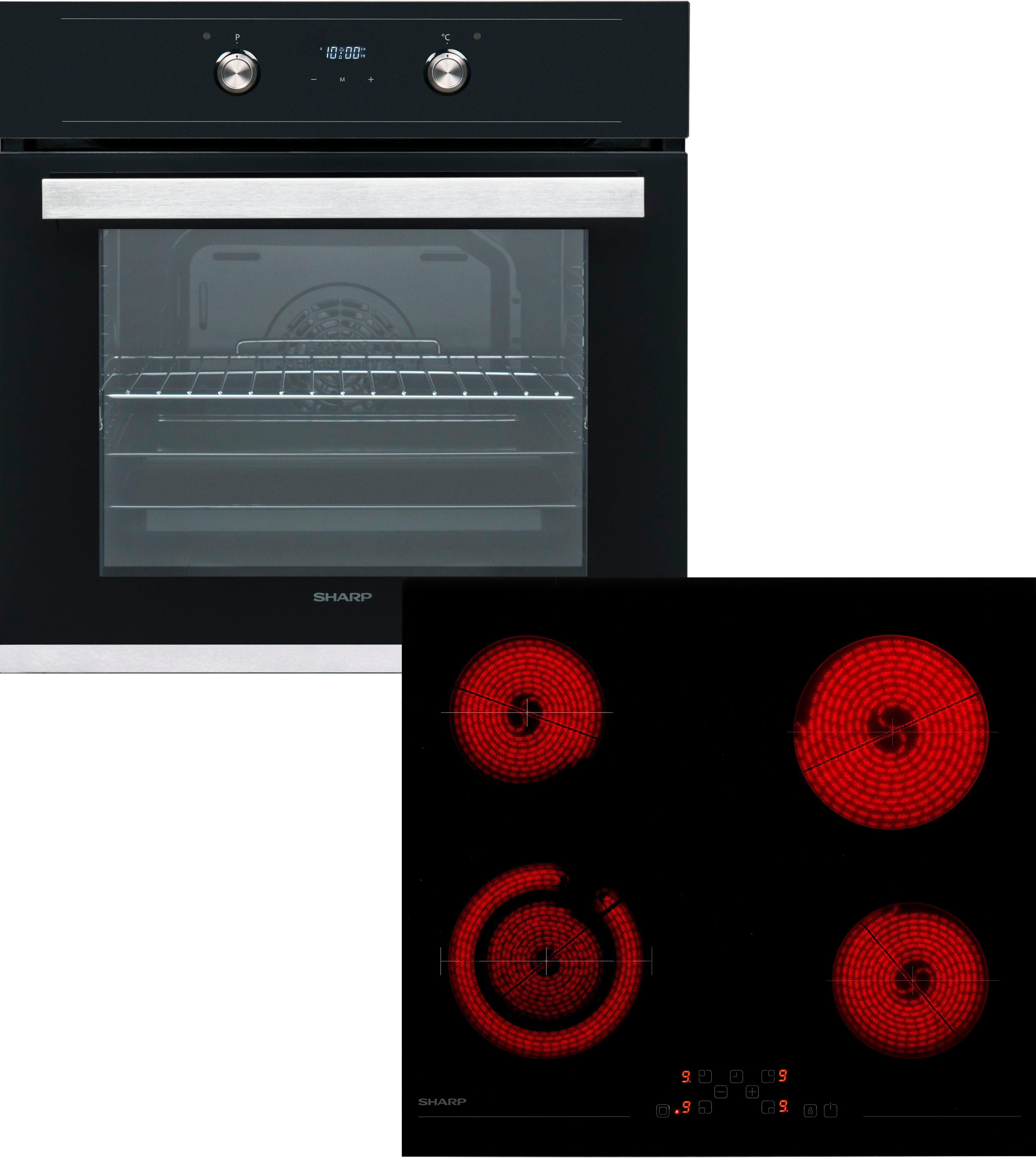 Sharp Backofen-Set Power-Set Graphit, mit Timerfunktion