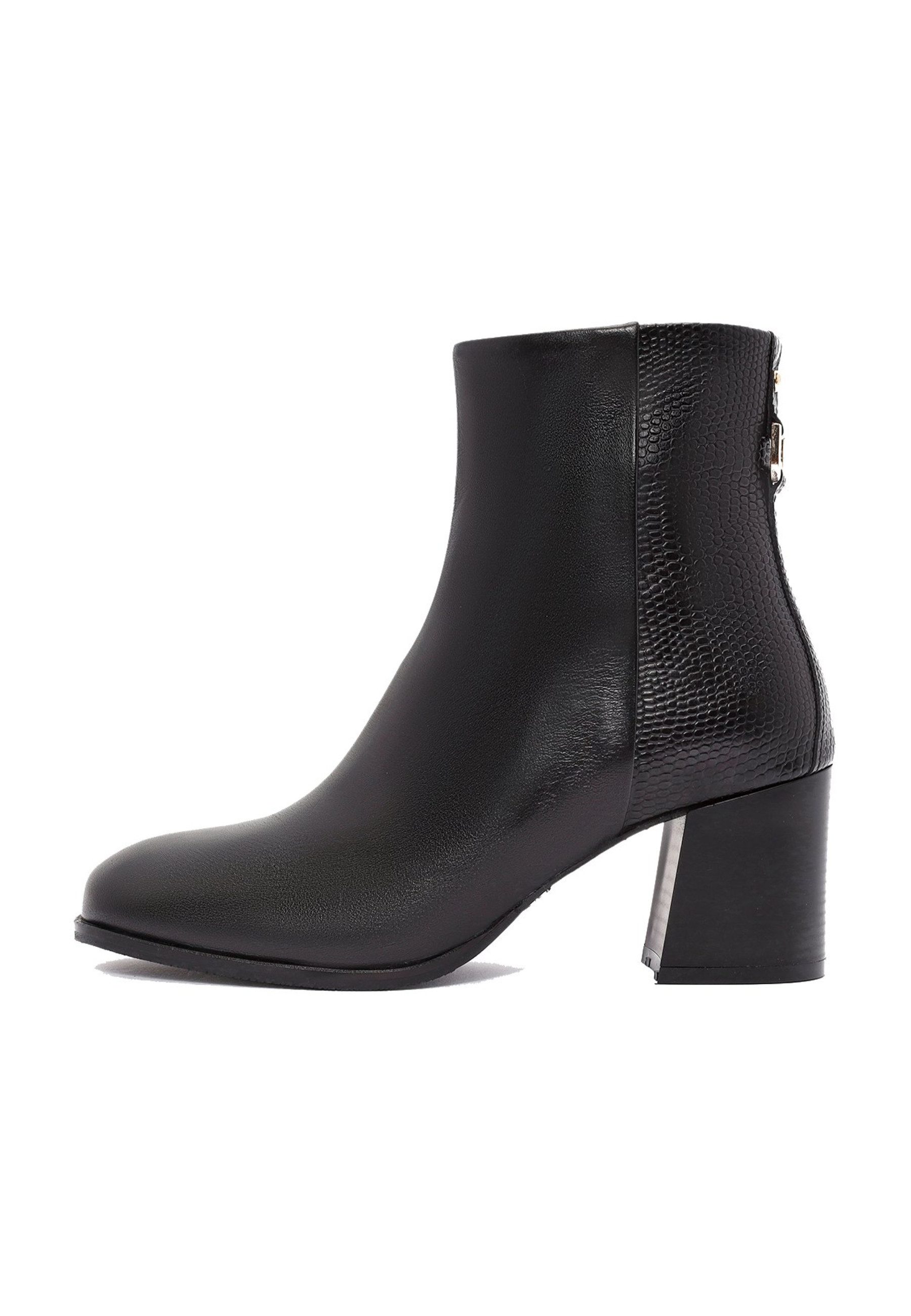 Absatz-Stiefeletten aus Leder Ankleboots