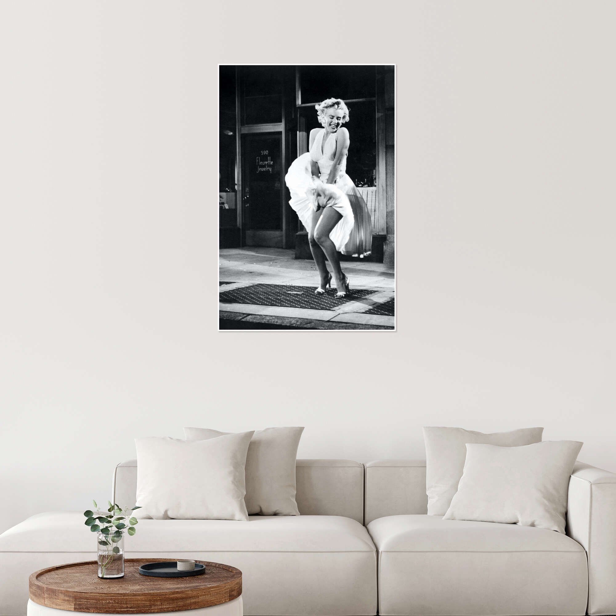 Posterlounge Wandbild Marilyn - The Seven Year Itch iconic pose, Celebrity Collection, erhältlich als Poster, Leinwandbild, Wandsticker oder Acrylglasbild – Bild 4 von 5