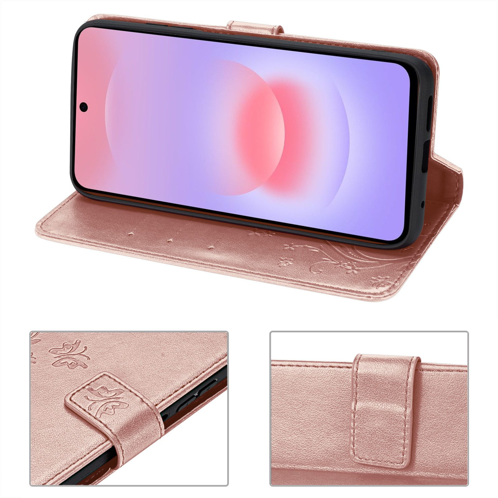 betterfon Handyhülle für Samsung Galaxy Modelle Klapphülle mit Kartenfächern, Bookstyle-Hülle mit Magnetverschluss, Smartstand & Kunstleder – Bild 5 von 5