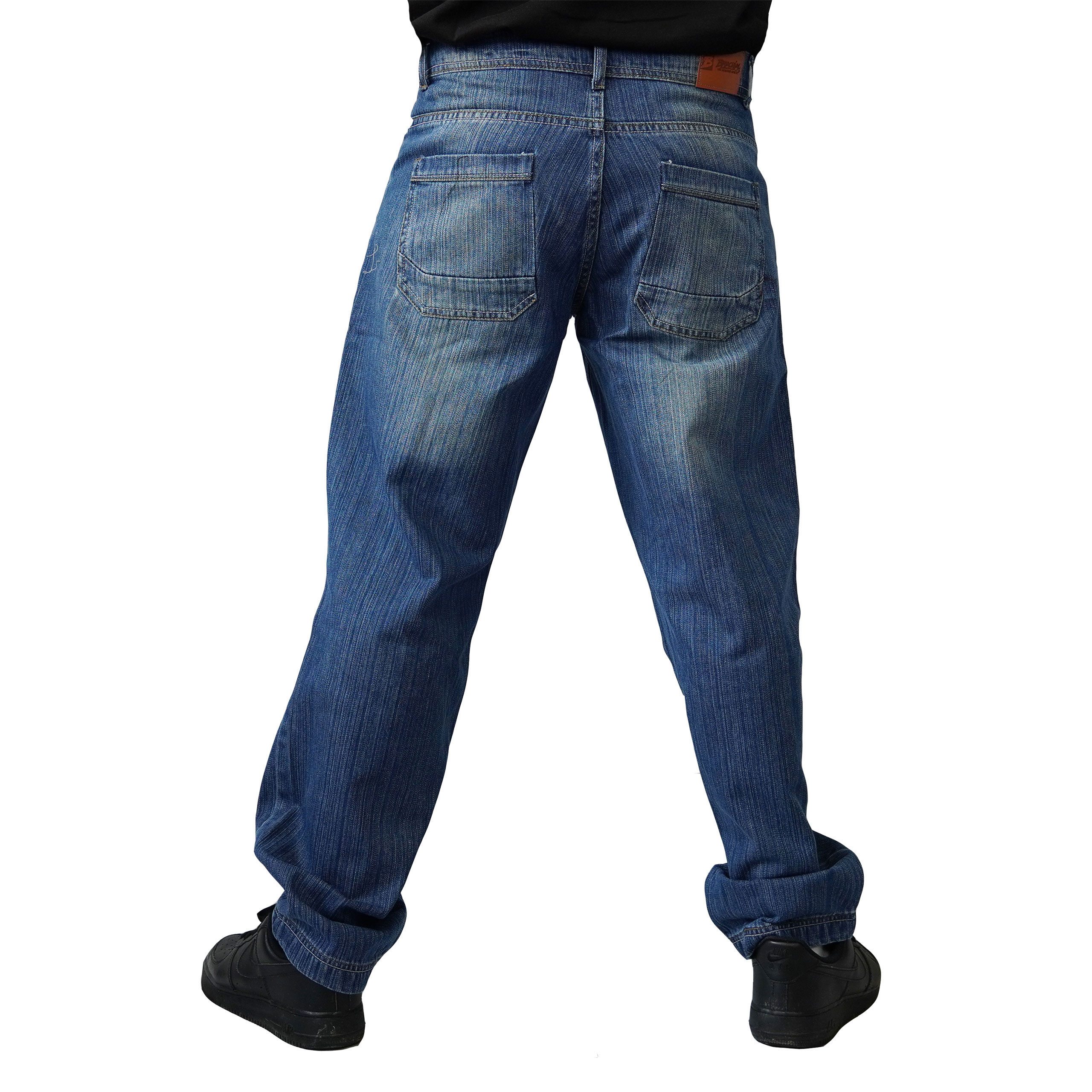 BRACHIAL THE LIFESTYLE COMPANY Loose-fit-Jeans Brachial Jeans "Advantage" dunkles Streifen-Denim