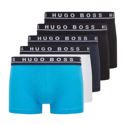 BOSS Boxer Cotton Stretch (Packung, 5-St., 5er-Pack) Herren Trunk Men Business kurzes Bein mit Logobund