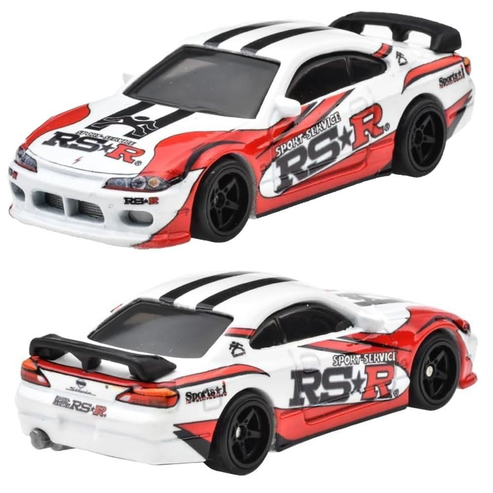 Hot Wheels Spielzeug-Rennwagen Nissan 240SX S14 + Nissan Silvia S15 Hot Wheels Premium Fahrzeuge