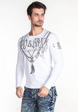Cipo & Baxx Sweatshirt mit glänzendem Print