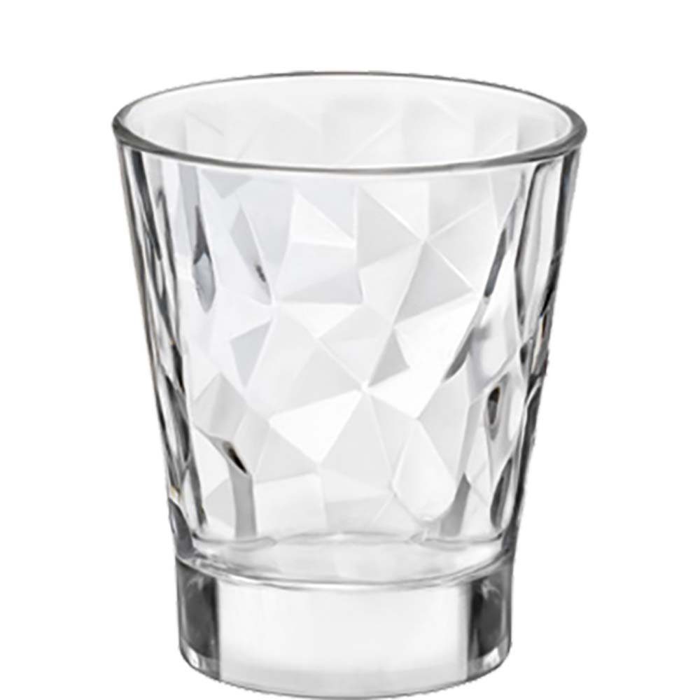 Bormioli Rocco Schnapsglas Diamond, Glas, Schnapsglas Shotglas Stamper 80ml Glas transparent 6 Stück