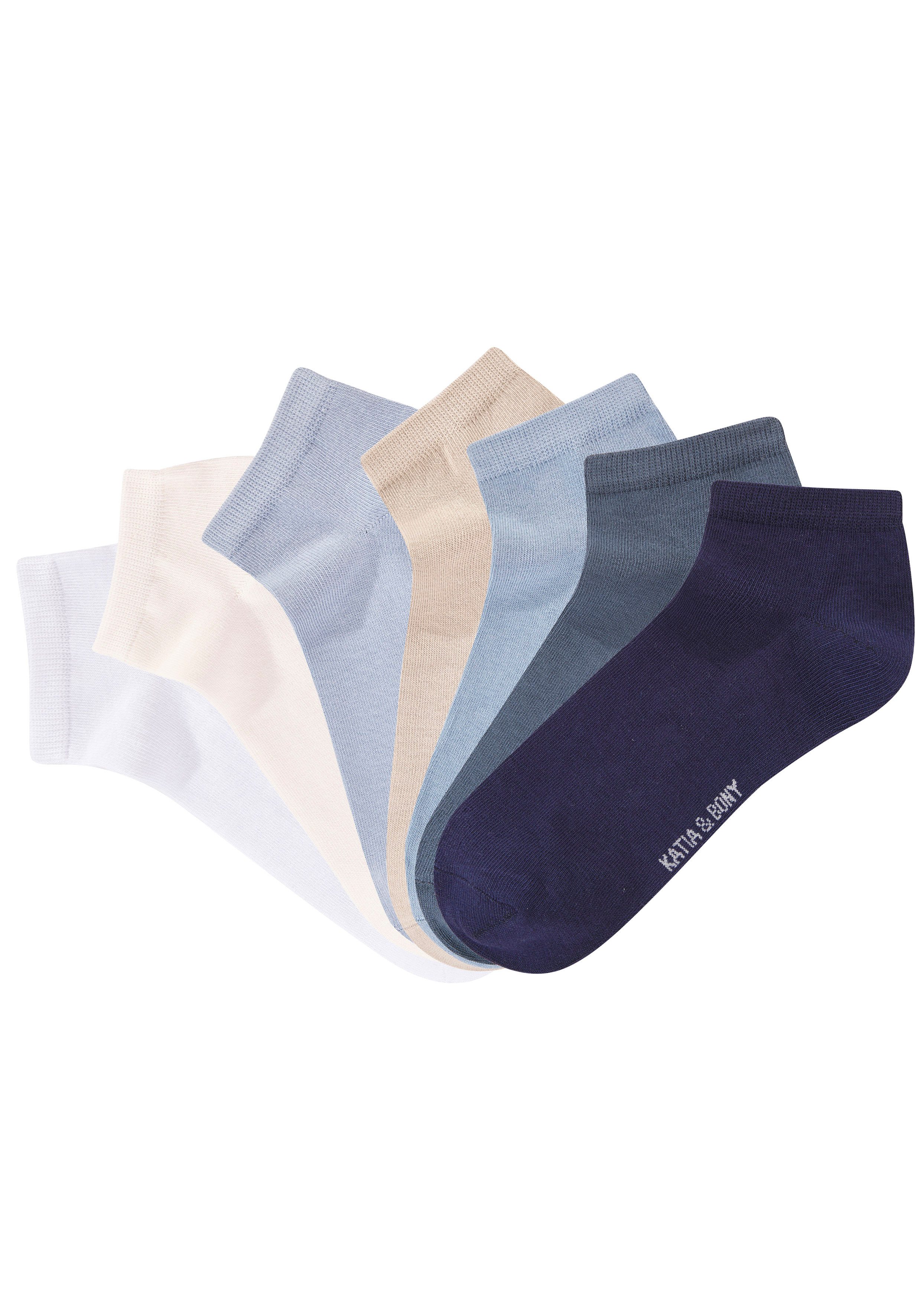 H.I.S Sneakersocken Herren kurze Quarter Socken (Packung, 7-Paar, Gr. 39-42 bis 43-46) verschiedene Farben in einer Packung