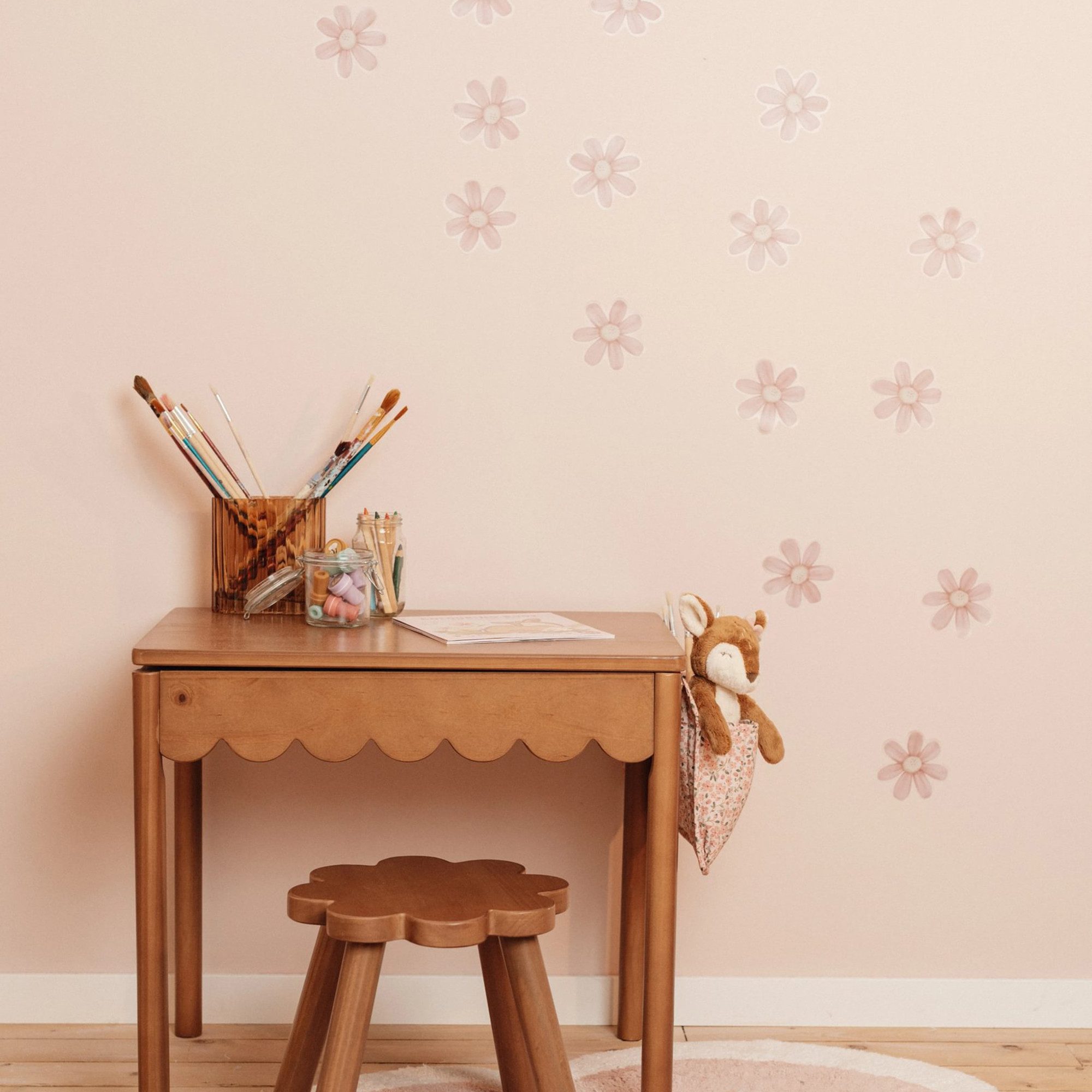 LITTLE DUTCH Wandtattoo Wandsticker Set Fairy Garden Flowers A4 (3x St) (Set, 3 St), 3x A4-Format