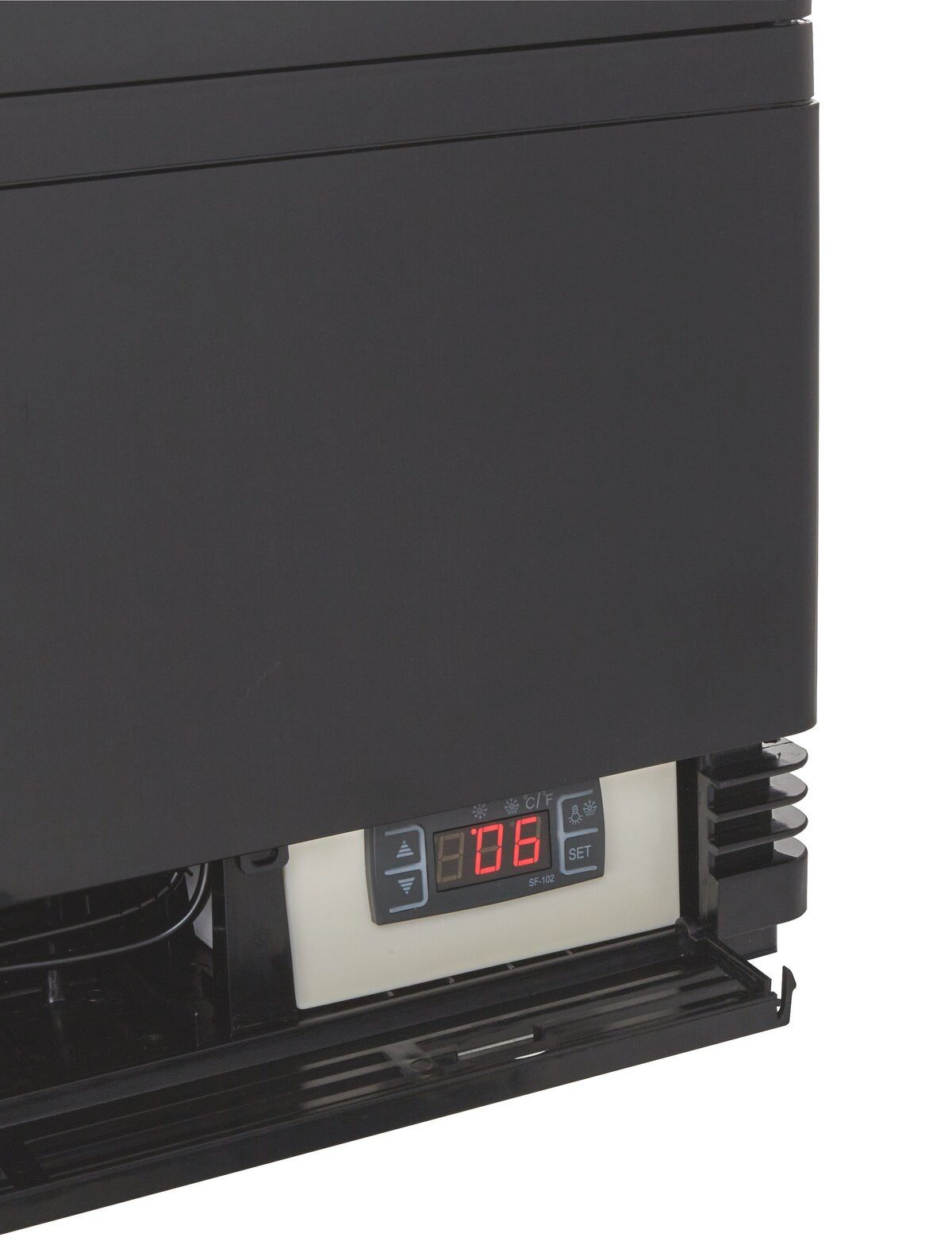 GastroHero Kühlschrank Kühlvitrine 85 L - LED mit Glastür I abschließbar KV-58S, 80.5 cm hoch, 42.5 cm breit