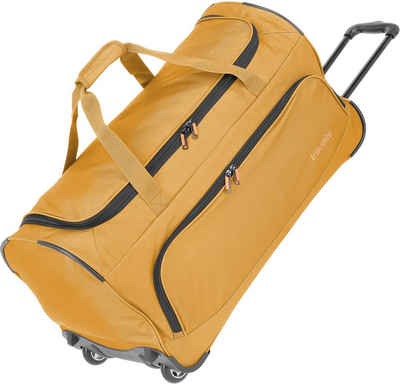 travelite Reisetasche Basics Fresh, 71 cm, gelb, mit Rollen