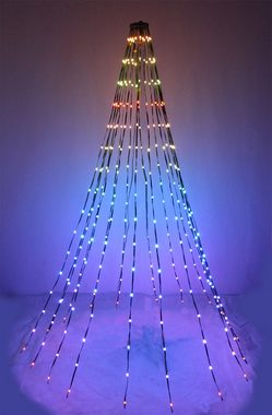 Arnusa LED-Lichterkette Smarte Weihnachtsbaumbeleuchtung RGB effekte und viele Farben, 304-flammig, für Innen und Außen