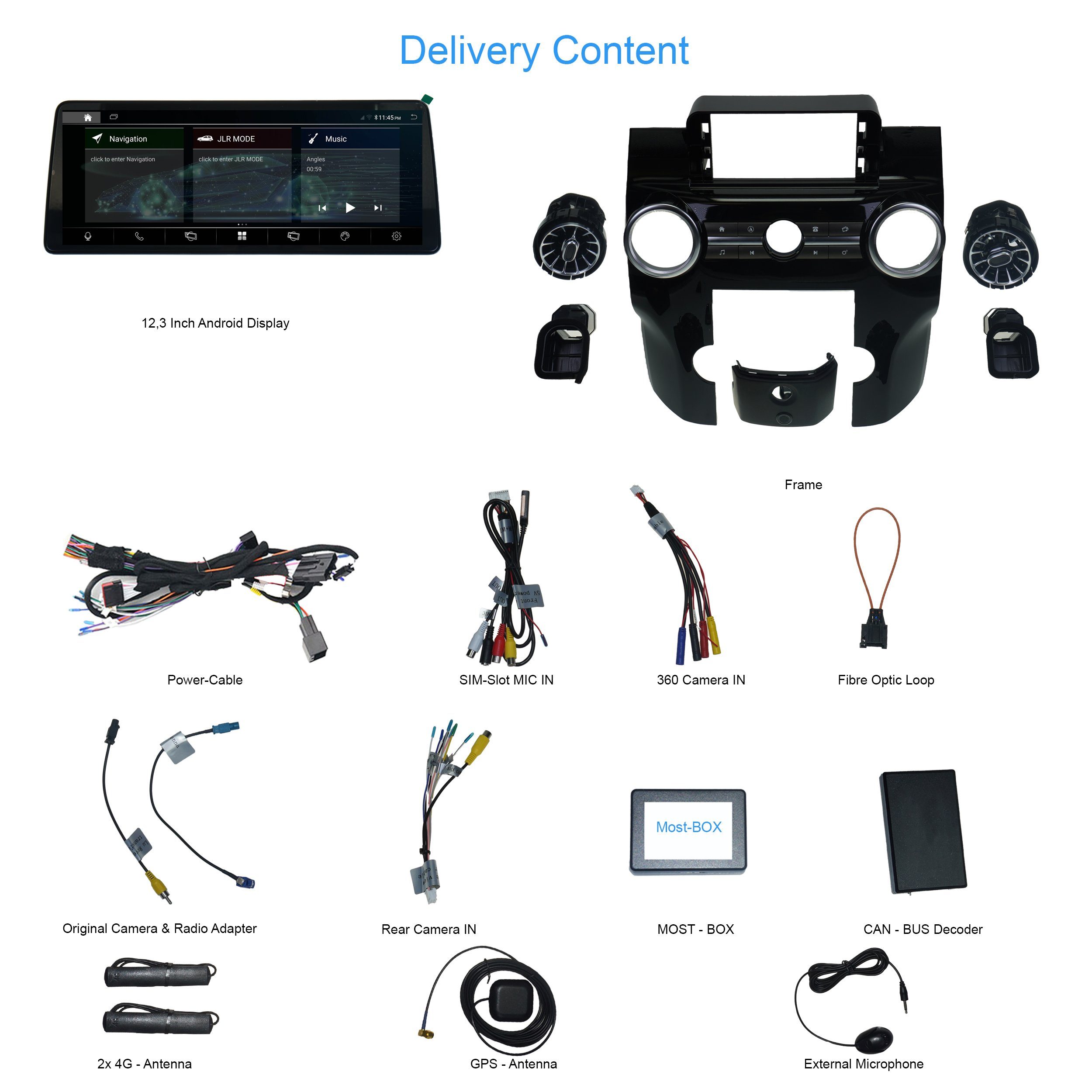 12,3 Touchscreen Für " DENSO Discovery Android Einbau-Navigationsgerät Land Rover TAFFIO CarPlay 4