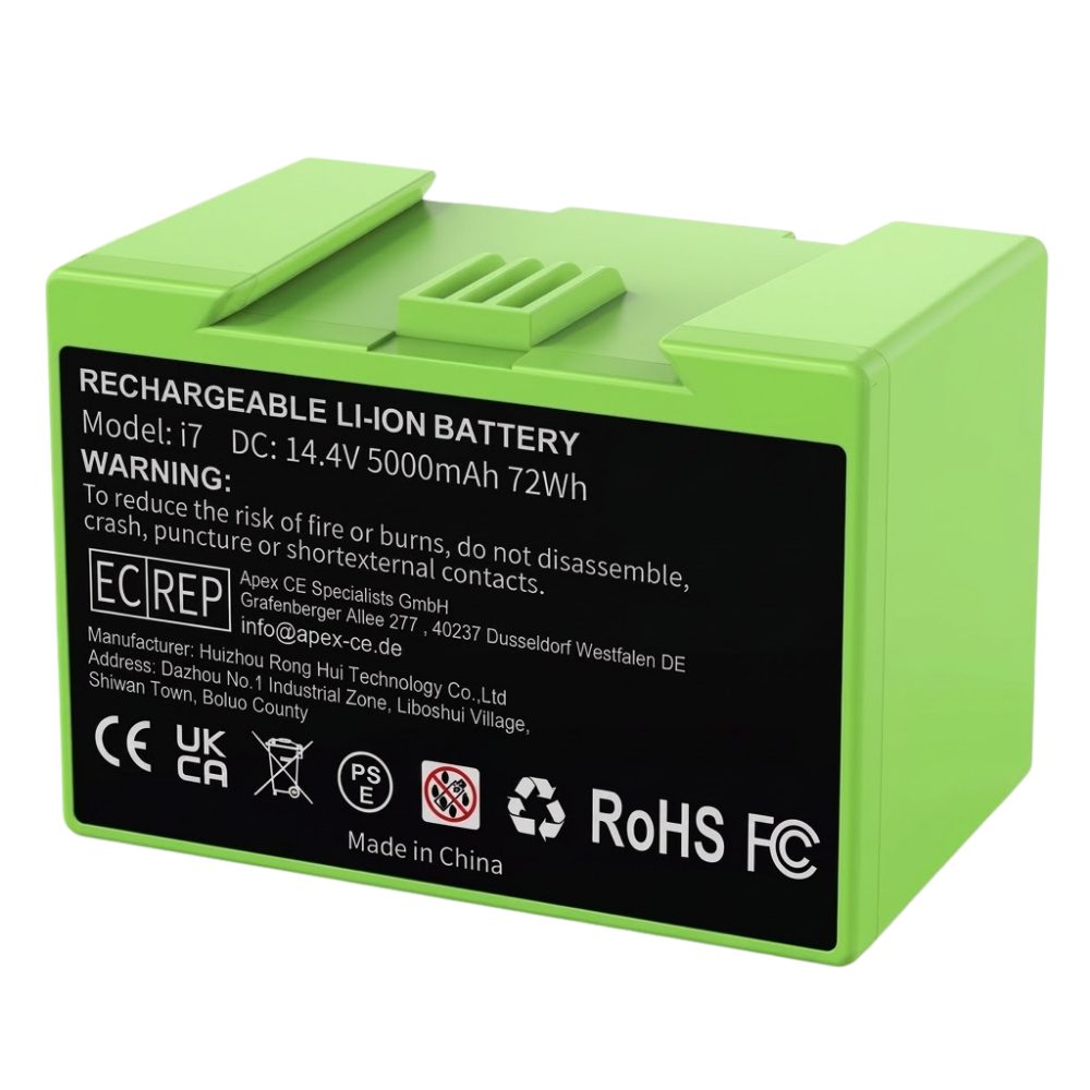 Athlix Ersatzakku für iRobot Roomba e-Serie & i-Serie Akku-Ersatz Akkupacks 5000 mAh (14,4 V), Schutz vor Überladung und Überhitzung, Breite Modellkompatibilität