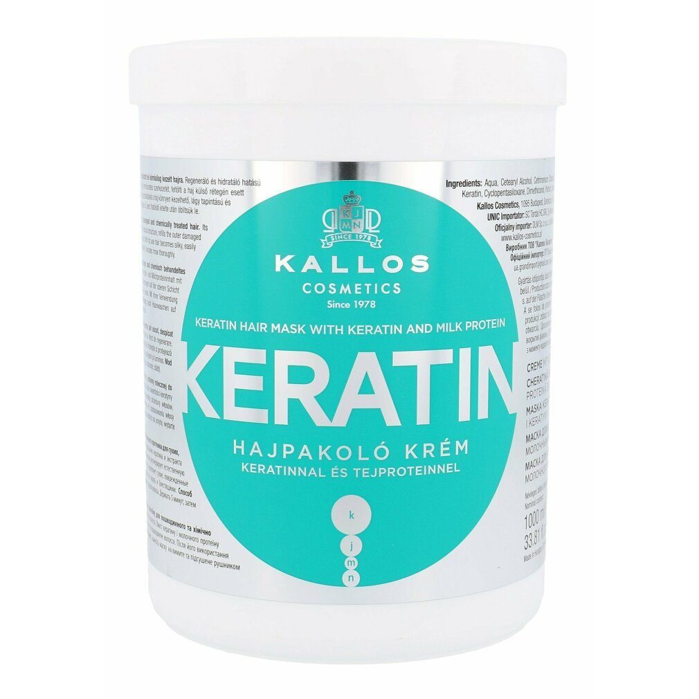 Haushalt Haarpflege Kallos Cosmetics Haarmaske Kallos Keratin Haar Maske 1000 ml