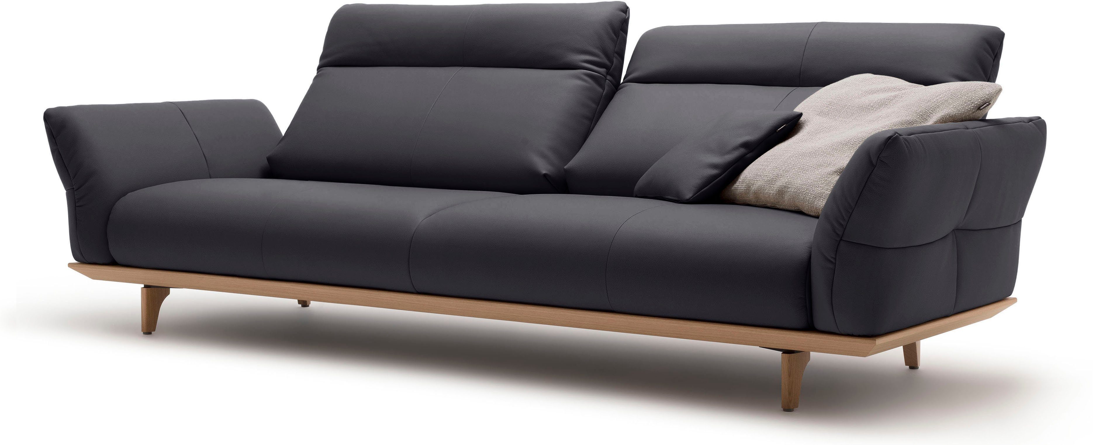 4-Sitzer Sockel Eiche, hülsta natur, hs.460, Füße sofa Breite in 248 cm Eiche