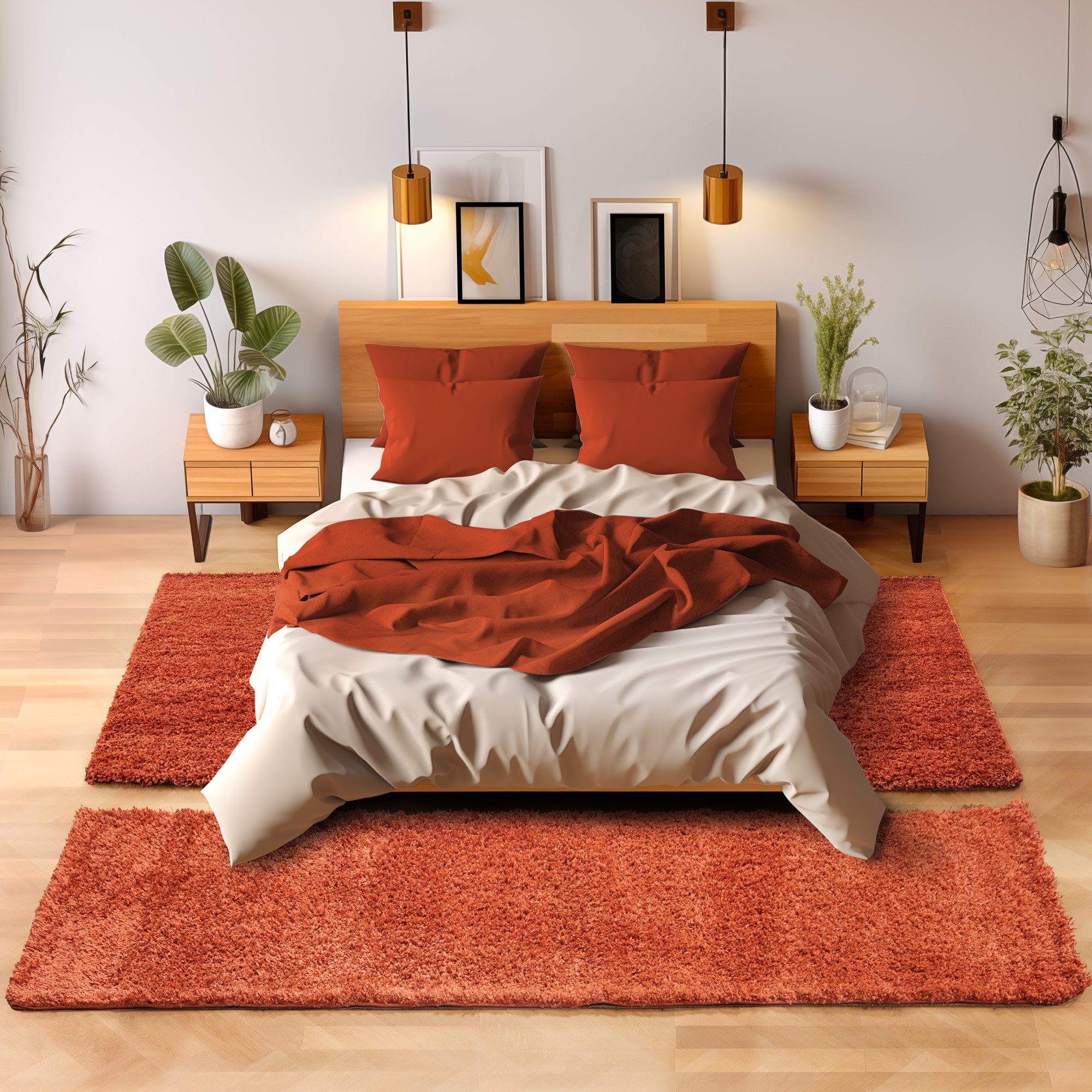 SIMPEX24 Hochflor-Bettumrandung Unicolor - Einfarbig, Höhe günstig online kaufen