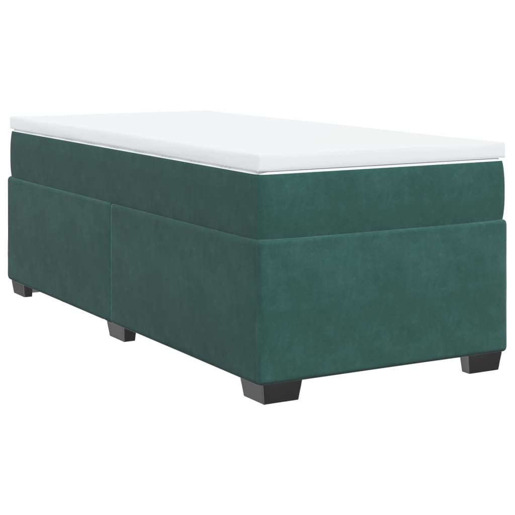 vidaXL Bett Boxspringbett mit Matratze Dunkelgrün günstig online kaufen