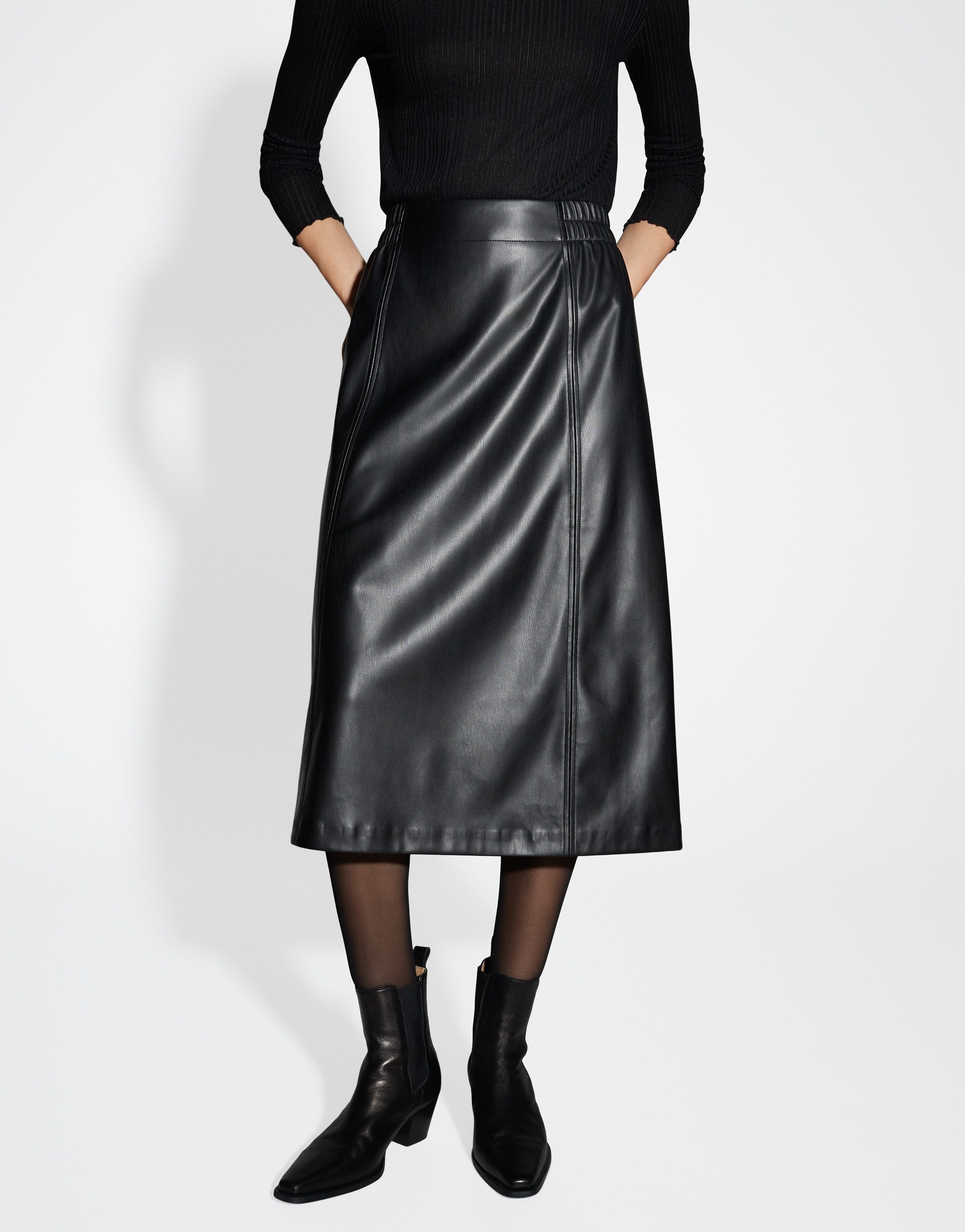 OPUS Lederrock ROGA aus weichem Kunstleder