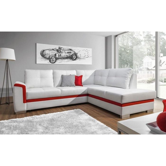 JVmoebel Ecksofa Design Ecksofa Sofa Couch Polster Eck Garnitur Wohnlandschaft Mit Bettfunktion