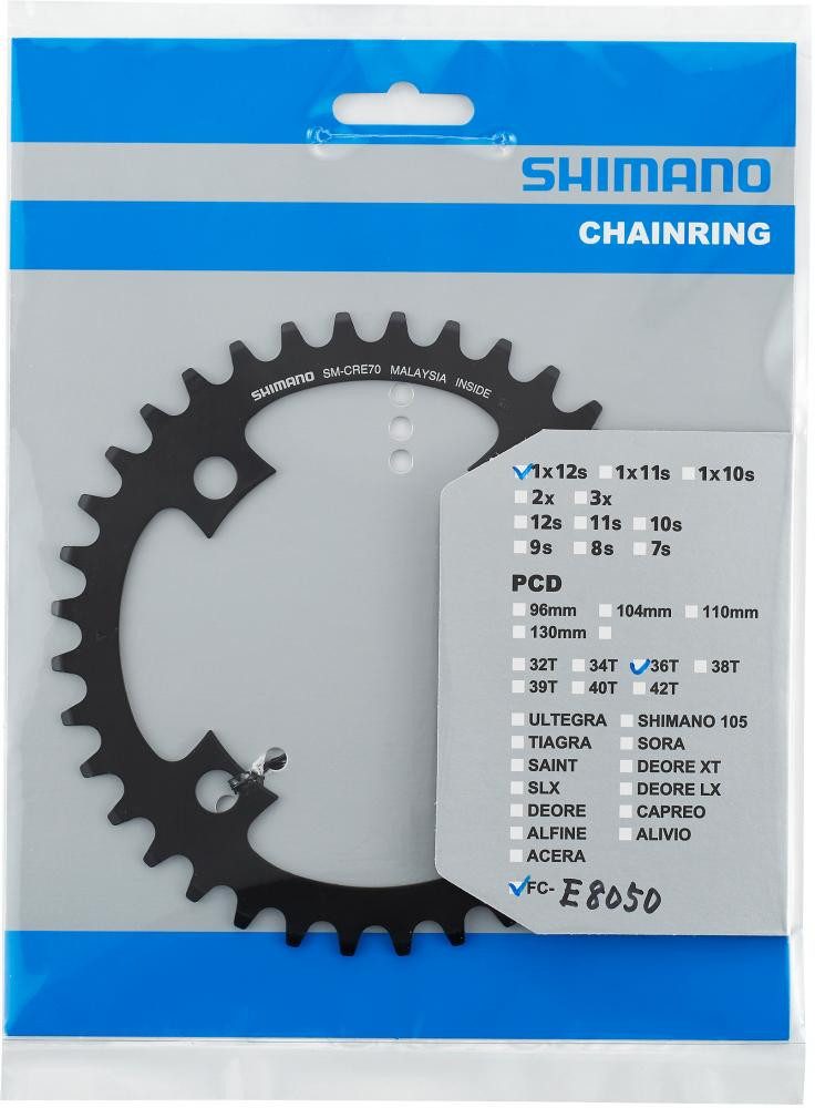 Kettenschaltung SHIMANO Kettenblatt SM-CRE70-12 36Z - effiziente Antriebseinheit für E