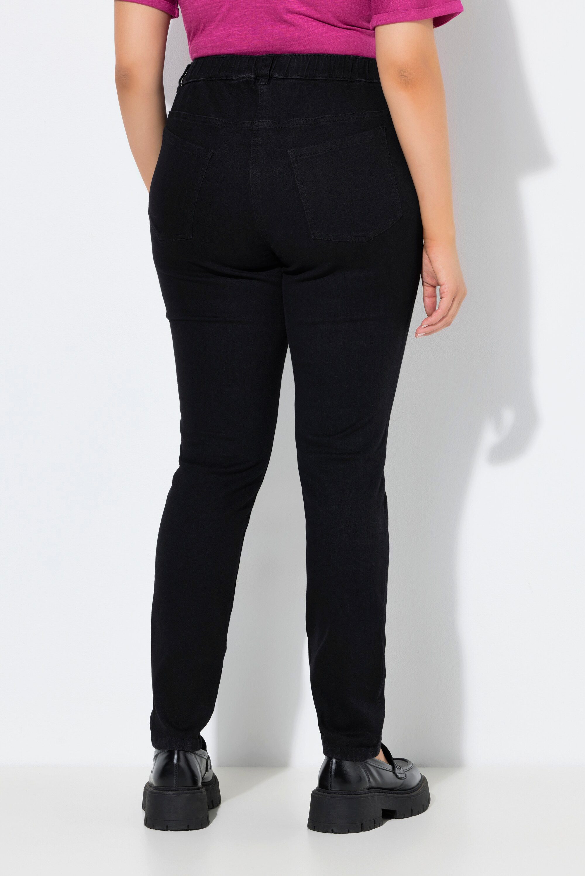 Ulla Popken Regular-fit-Jeans Jeggings Sienna schmales Bein Ziersteine – Bild 3 von 4