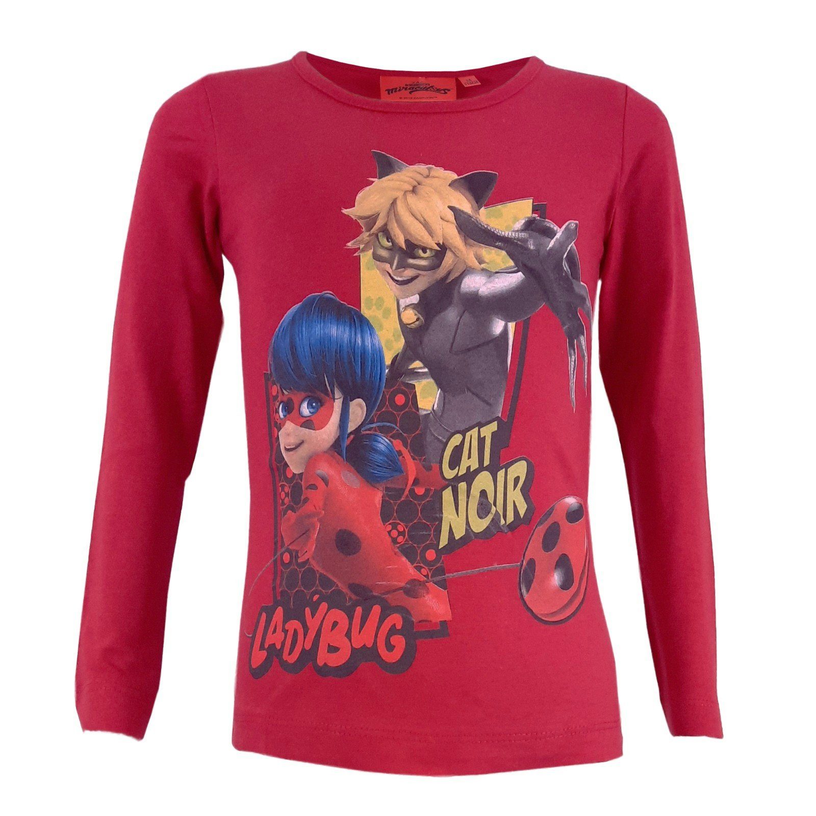 Langarmshirt Miraculous Ladybug Cat Noir langarm Shirt