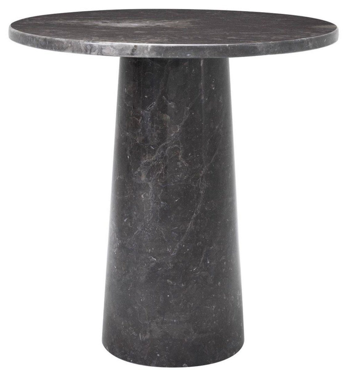 Padrino x 56 Runder Kollektion Marmor Luxus - - Ø Grau - Beistelltisch Tisch Möbel Casa Luxus Beistelltisch cm 54,5 H.