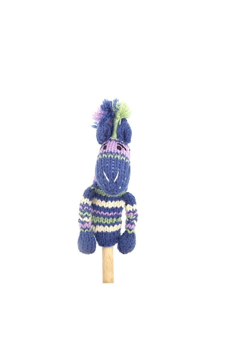 Gogo Olive Fingerpuppe Mbizi - Zebra, Handgefertigt · Recyceltes Glas · Unikat
