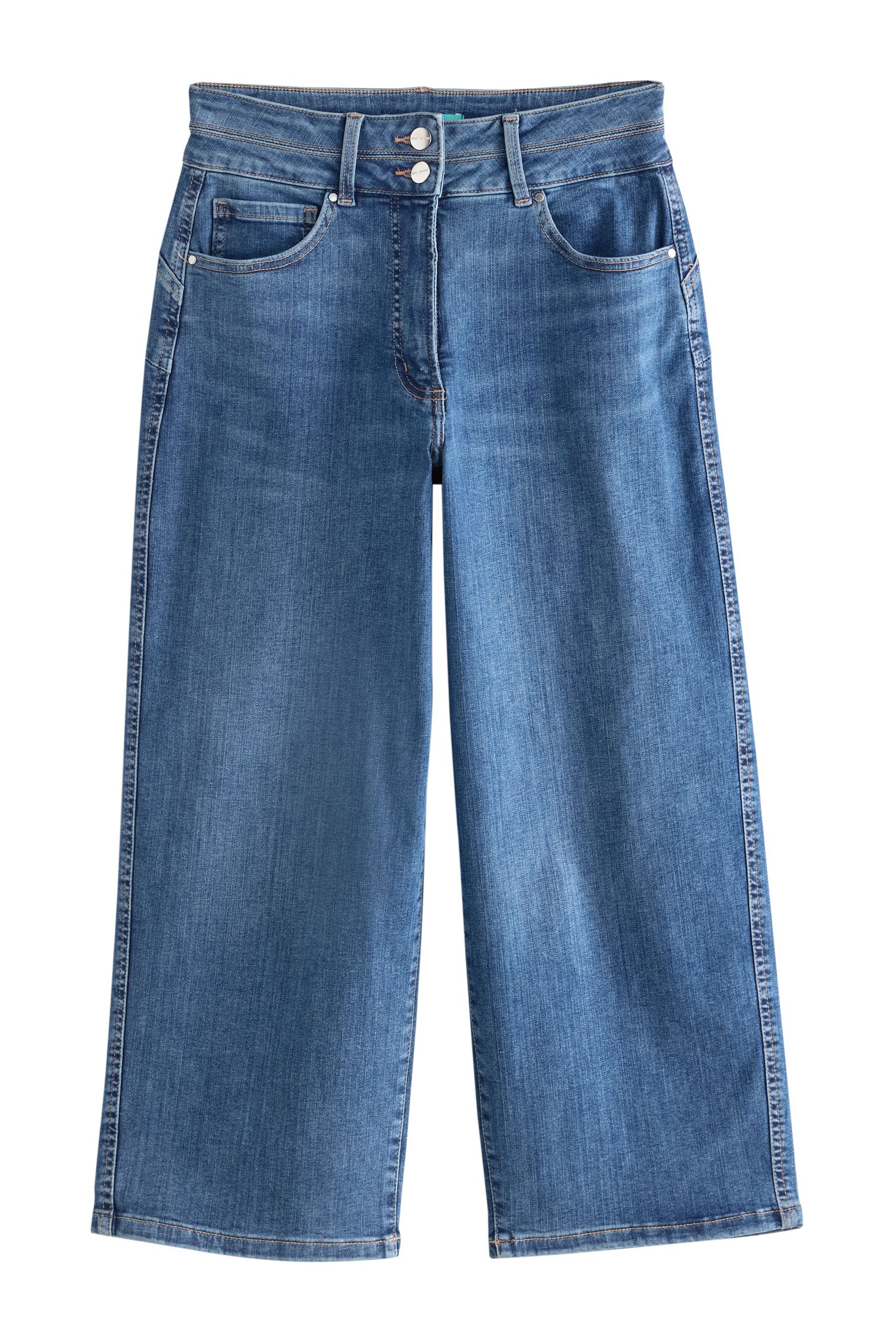 Slim-fit-Jeans Verkürzte Lift, Slim & Shape Jeans mit weitem Bein