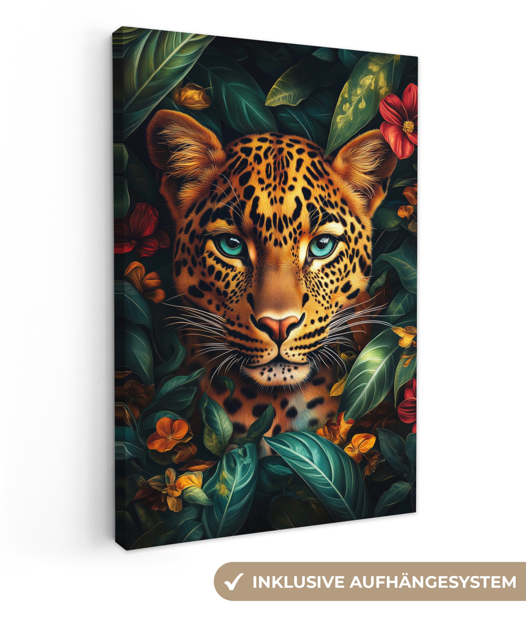 OneMillionCanvasses® Leinwandbild Leopard - Natur - günstig online kaufen