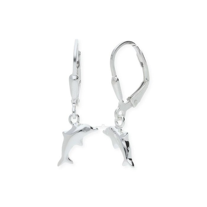JuwelmaLux Paar Ohrhänger Kinderohrhänger Delfin Silber 925/000