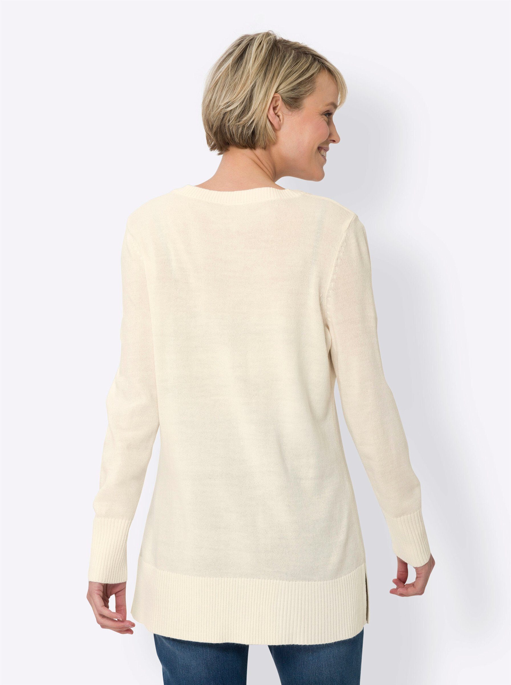 Sieh an! Strickpullover Longpullover Langarm Jersey günstig online kaufen