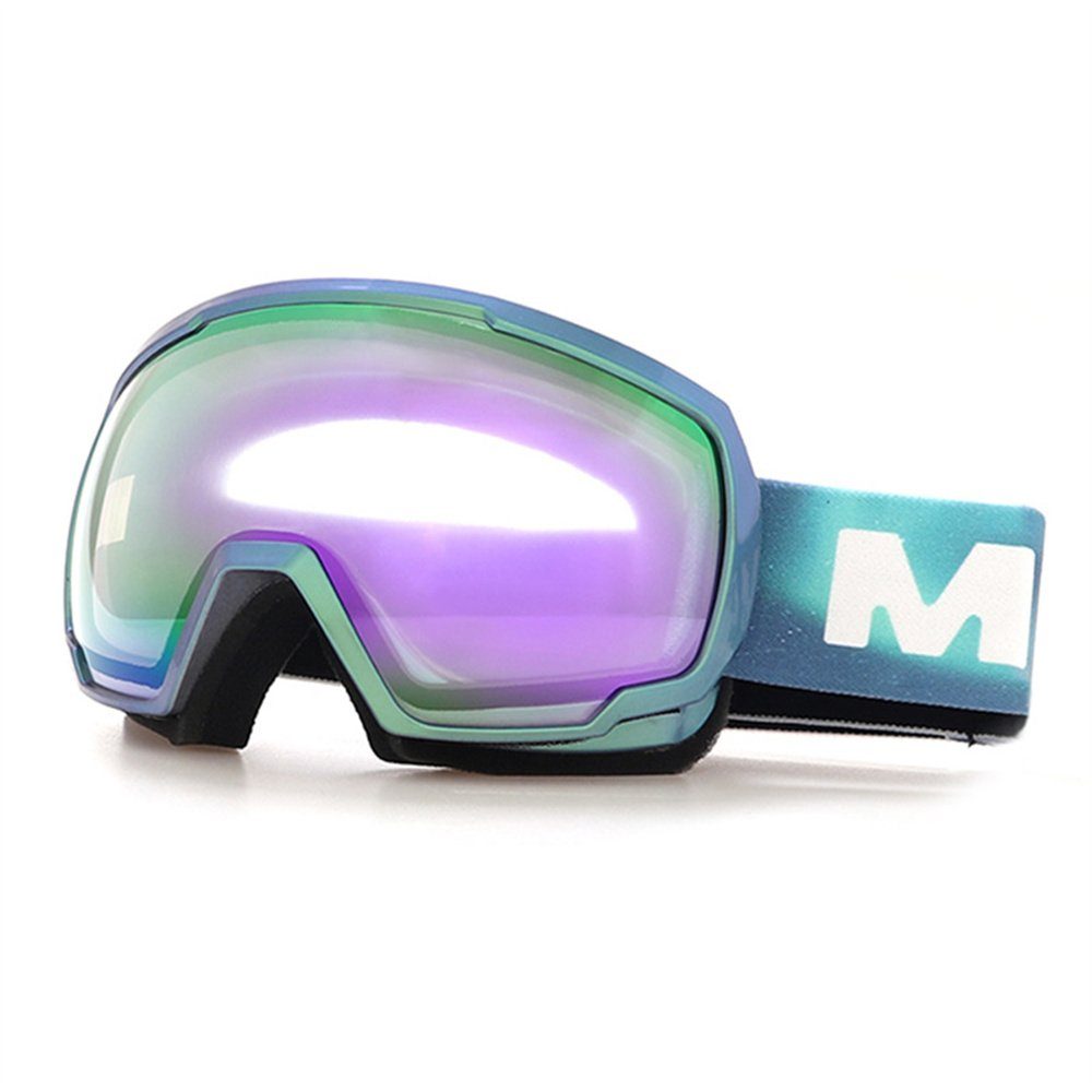 Für Snowboardbrille, UV Erwachsene, Schutz, mit Dekorative Skibrille praktischer Anti-Beschlag-Beschichtung Skibrille (1-St), Schutzbrille UV-Schutz,