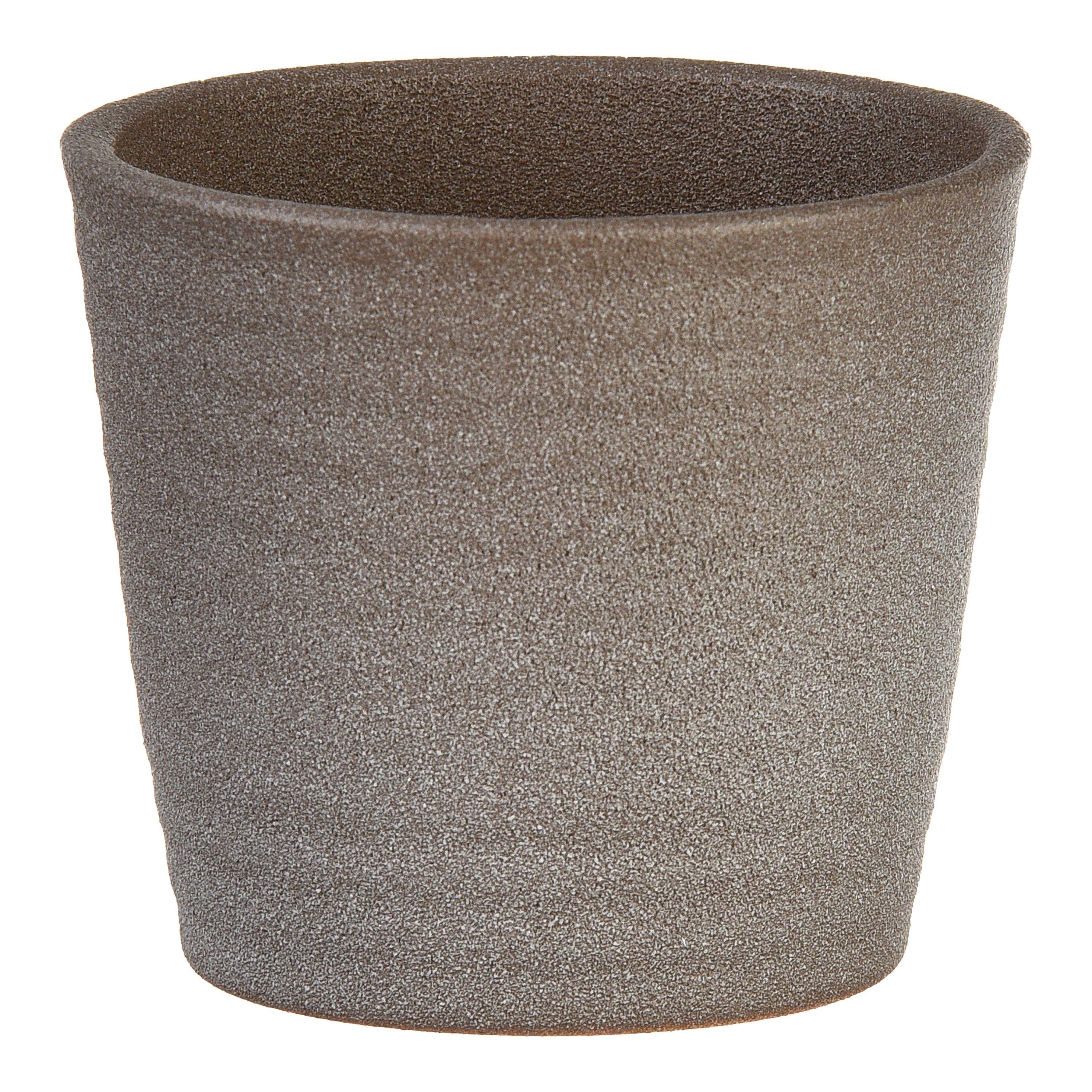Übertopf Ø H aus Keramik, Übertopf 7 Zentimeter Übertopf), Zentimeter, 1 Stone Depot Grau (Packung, Nature 6