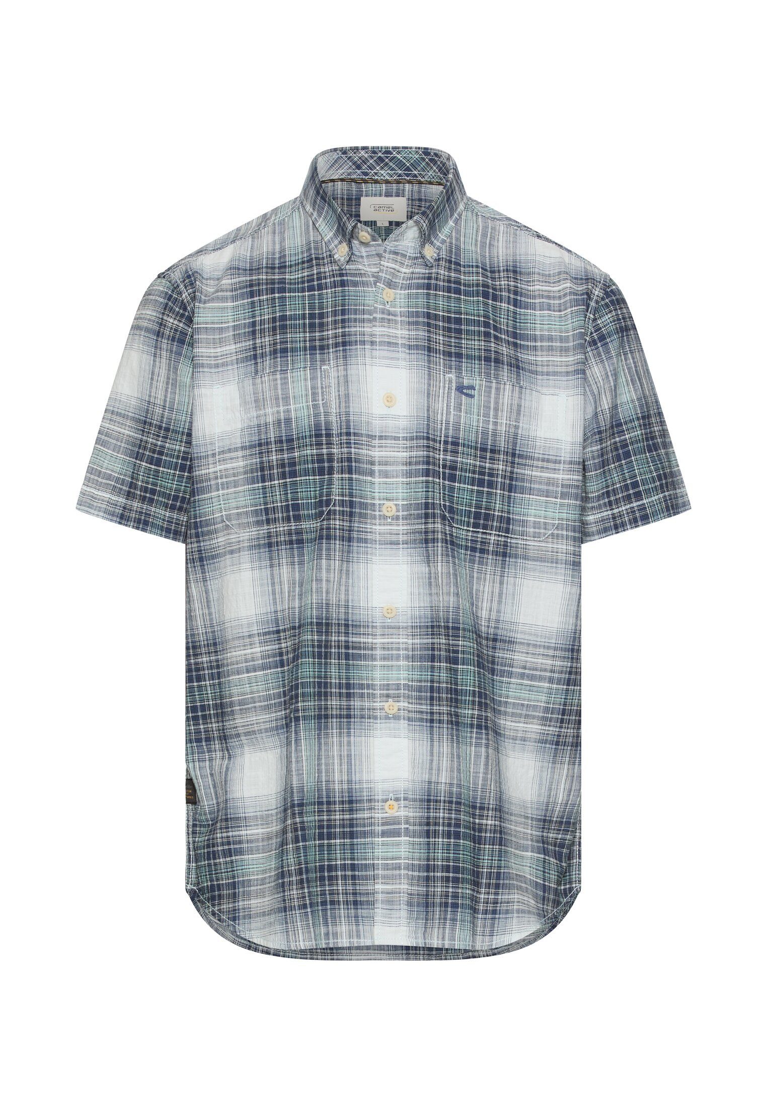 camel active kurzarm, mit Button-Down-Kragen