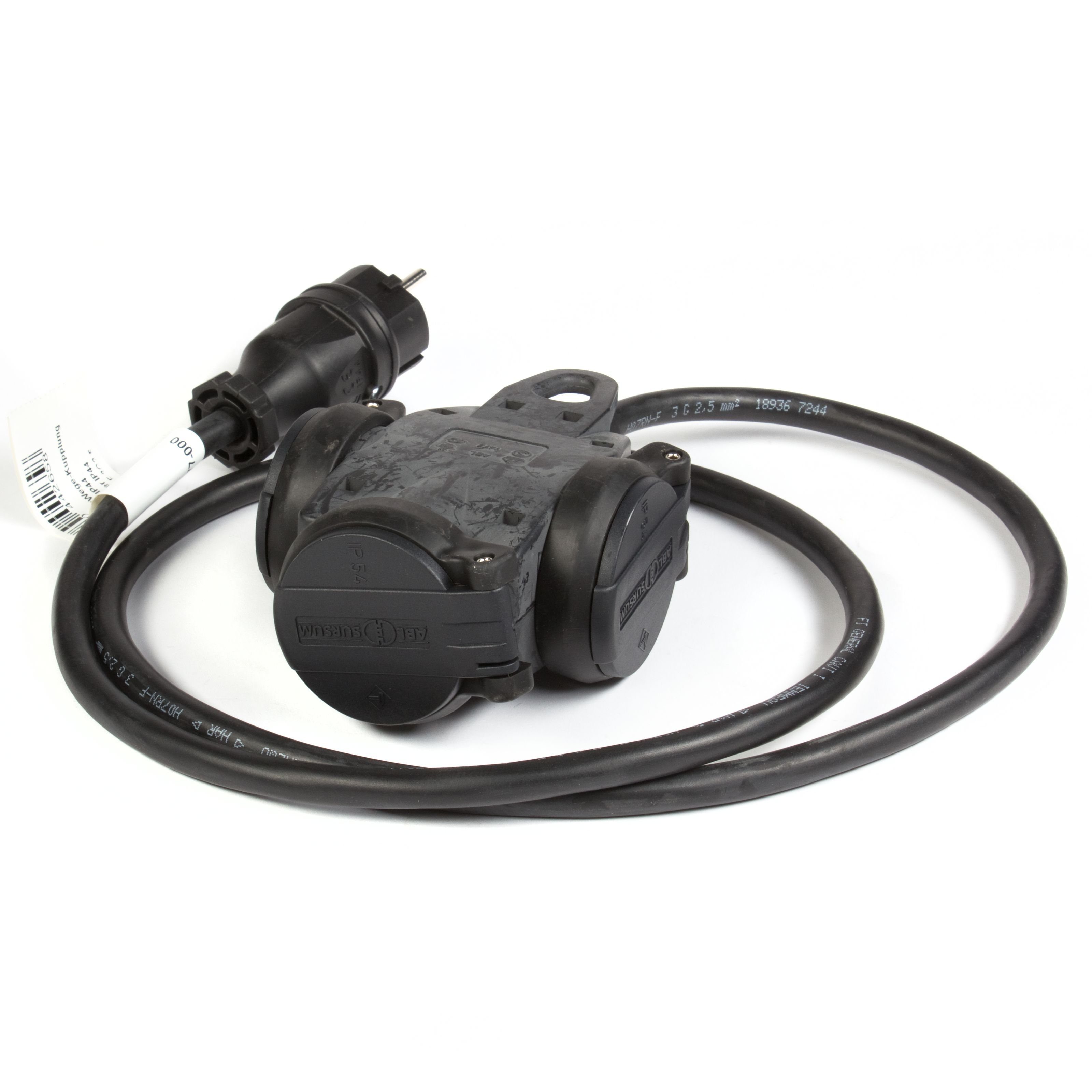 lightmaXX Netzkabel, Schuko Stromkabel, 3-Wege Stromkabel, Made in Germany