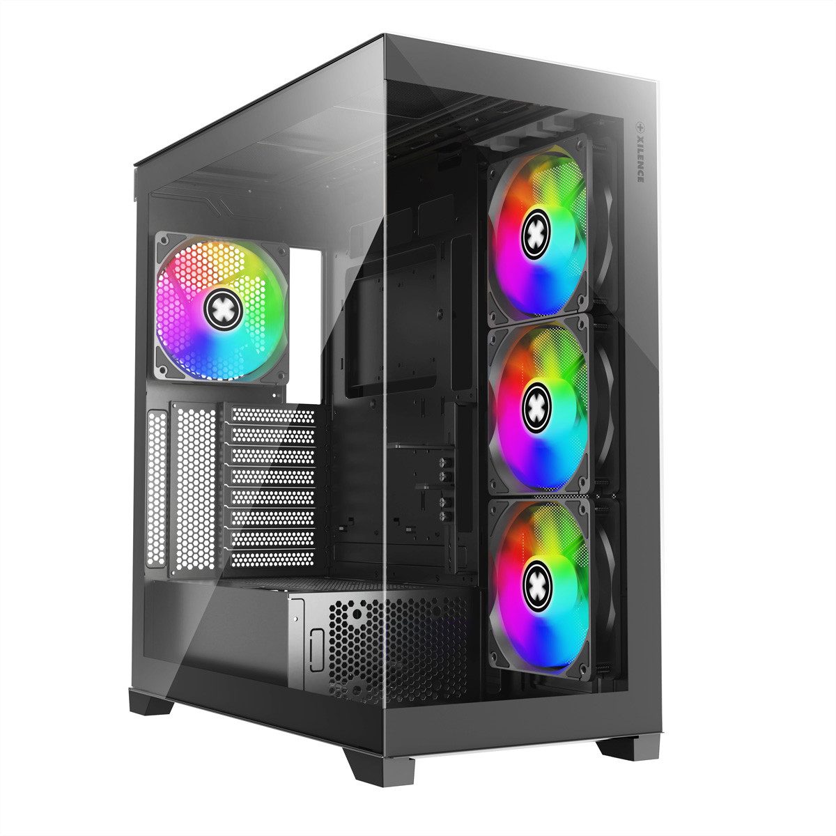 PC-Gehäuse Xilent Gleam X818.ARGB Gaming ATX PC Case black