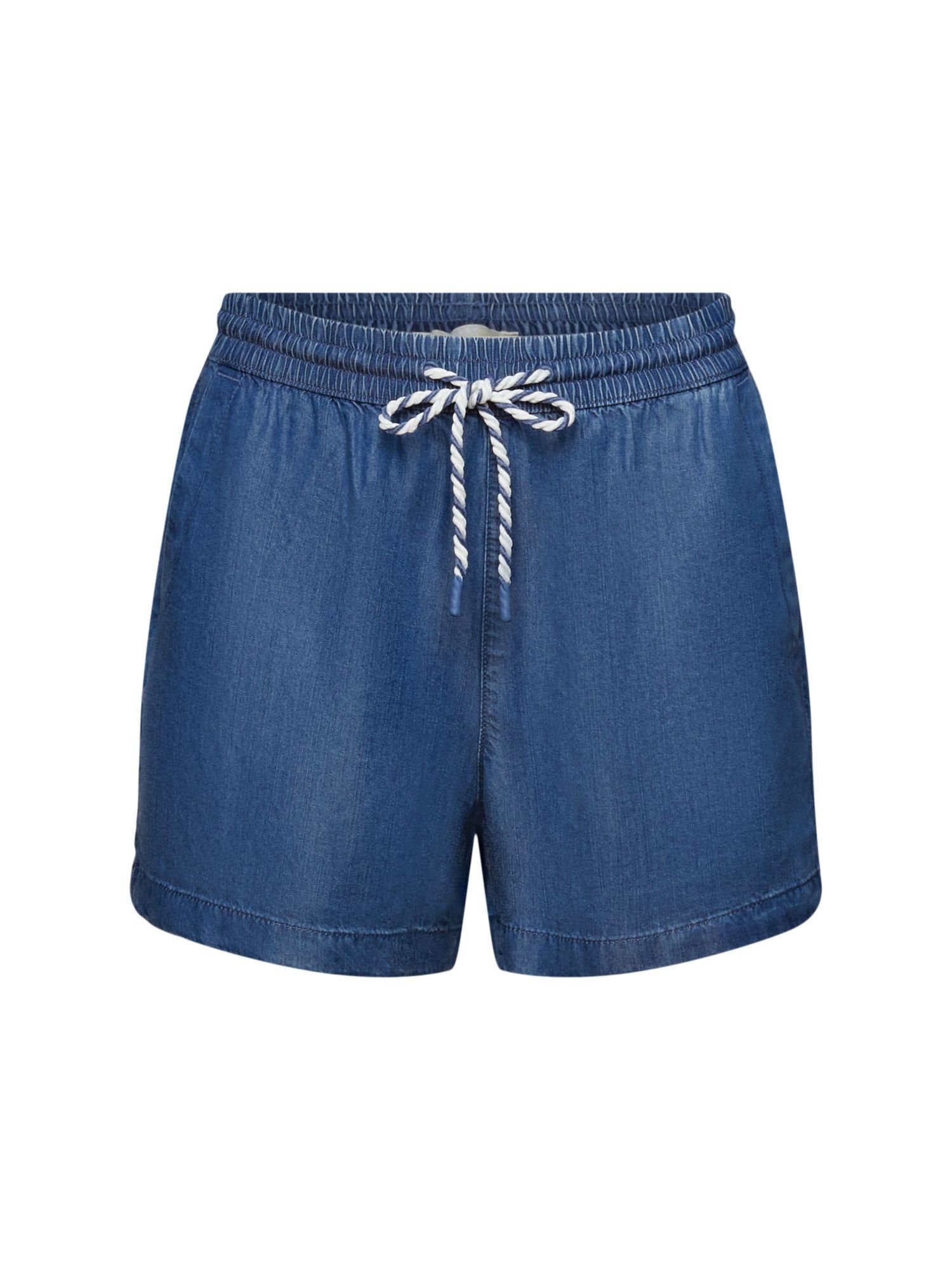 edc by Esprit Shorts Pull-on-Jeansshorts, TENCEL™ (1-tlg) BLUE MEDIUM WASHED