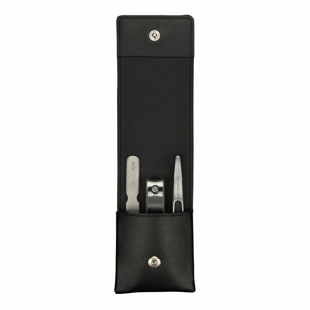 KAI Maniküre-Pediküre-Set Nagelpflege Set BCI 02 3-tlg., 3-tlg., in Leder-Etui