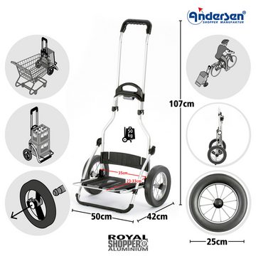 Andersen Einkaufstrolley Royal Shopper Tyra leo, klappbare Ladefläche, belastbar bis 50kg, wasserabweisend