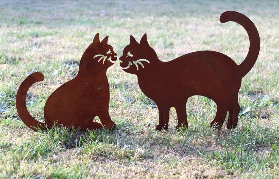 LB H&F Lilienburg Teichfigur 2er SET Katze Katzen Gartendeko Gartendekorati günstig online kaufen