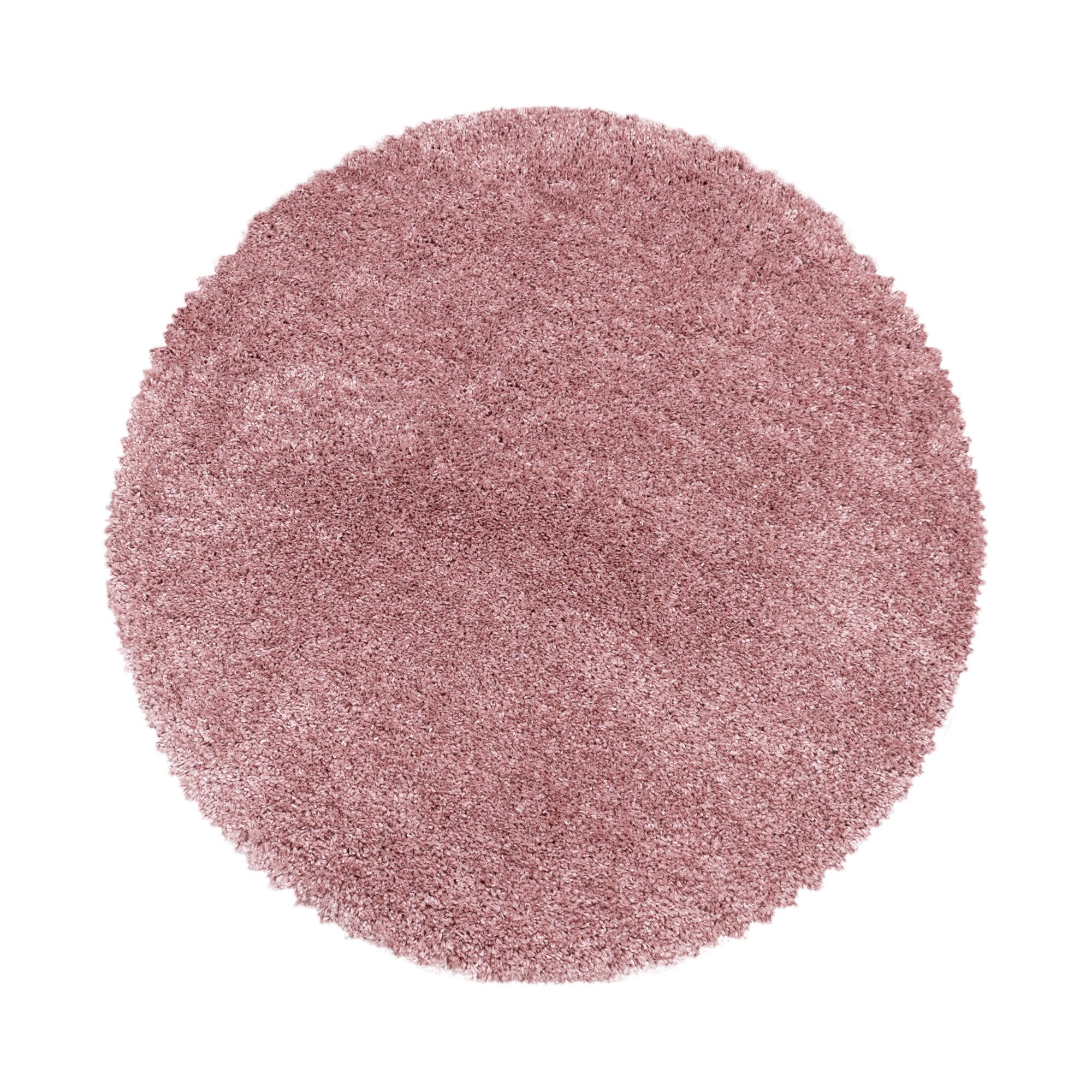 Carpettex Hochflor-Teppich Unicolor - Einfarbig, Rund, günstig online kaufen